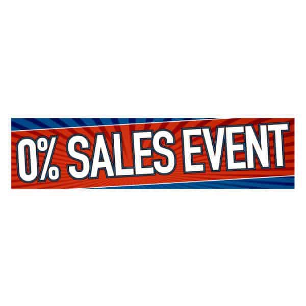 0% Sales Event Vinyl Banner