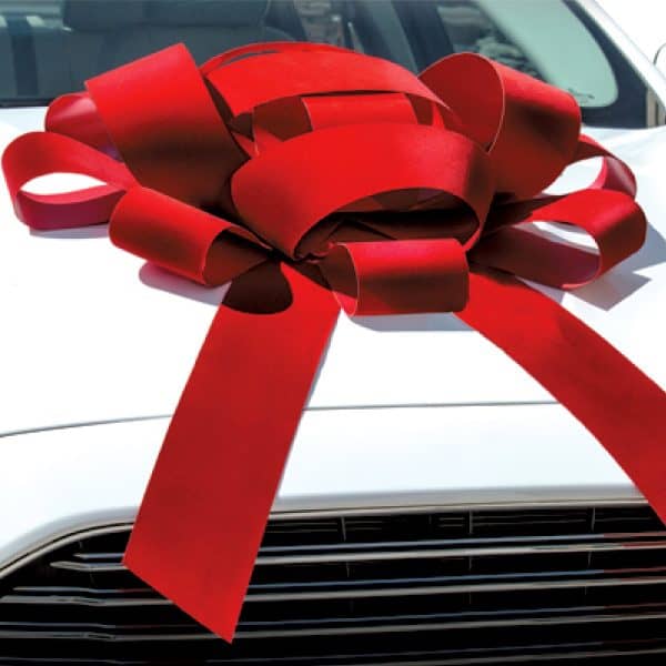 Big Red Velvet Bow for Car