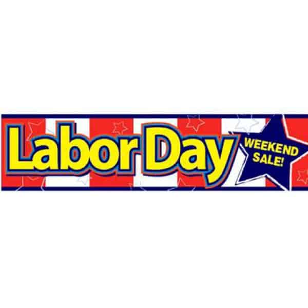 Labor Day Weekend Sale Vinyl Banner