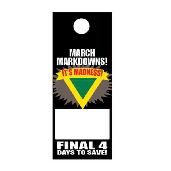 March Madness Markdowns Hang Tag