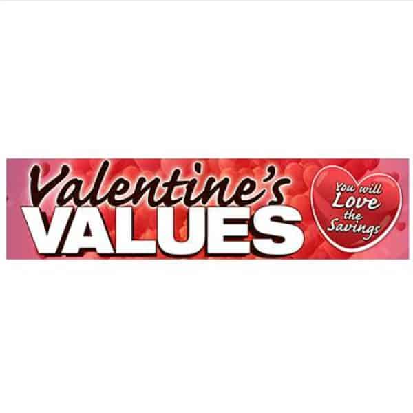 Valentine's Values Vinyl Banner