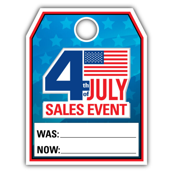 4th of July Sales Event Hang Tag