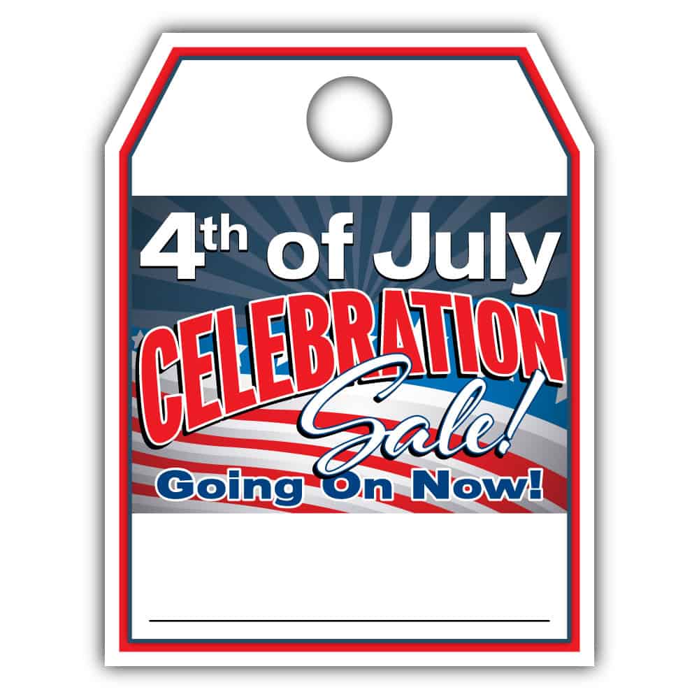 4th of July Celebration Sale Event Hang Tag