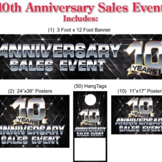 10th Anniversary Sales Event Black & Silver Promotional Package