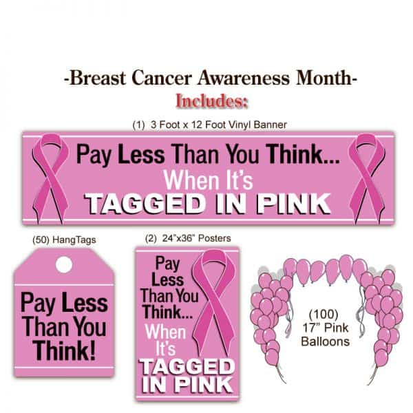 Breast Cancer Awareness Month - Tagged in Pink Promotional Package