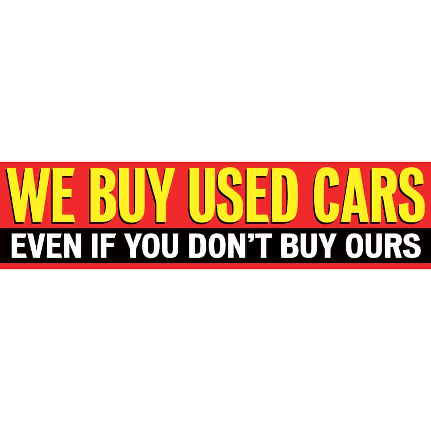 We Buy Used Cars - Banner