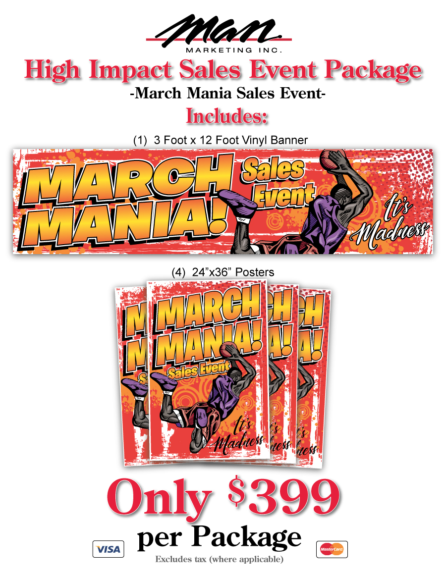 High Impact Sales Event Package - March Mania Sales Event