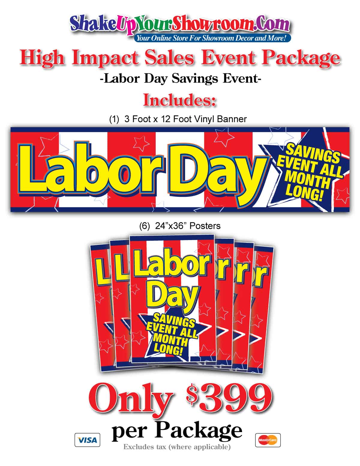 Labor Day Savings Event All Month Long High Impact Sales Event Package